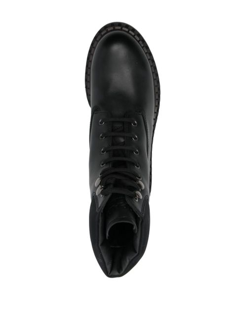 Prada leather combat boots - Black