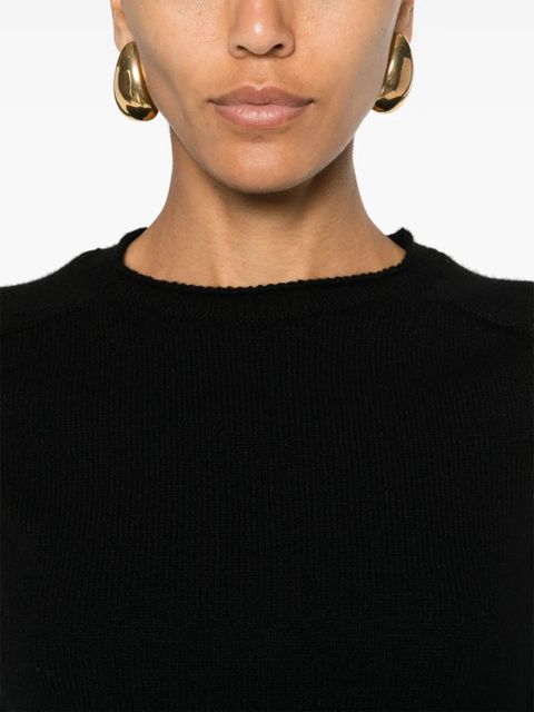 TOM FORD logo-plaque cashmere jumper - Black
