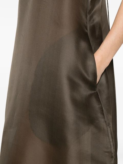 Róhe bustier sheer midi dress - Brown
