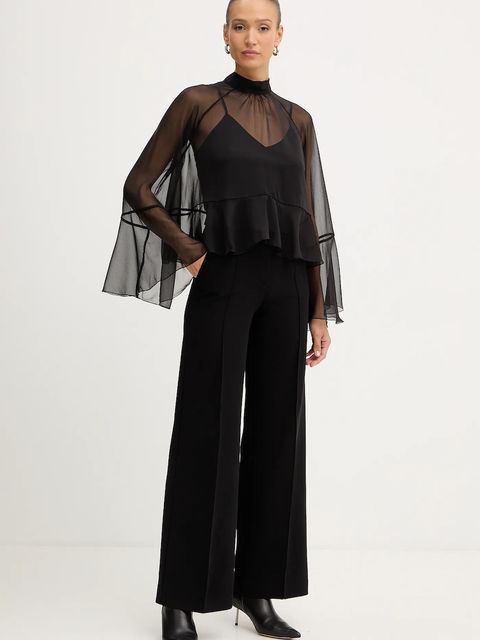 Twinset bluzka damska kolor czarny gładka 252AT2213 - zdjęcie produktu nr 2