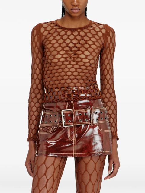 Diesel M-Zanda open-knit top - Brown