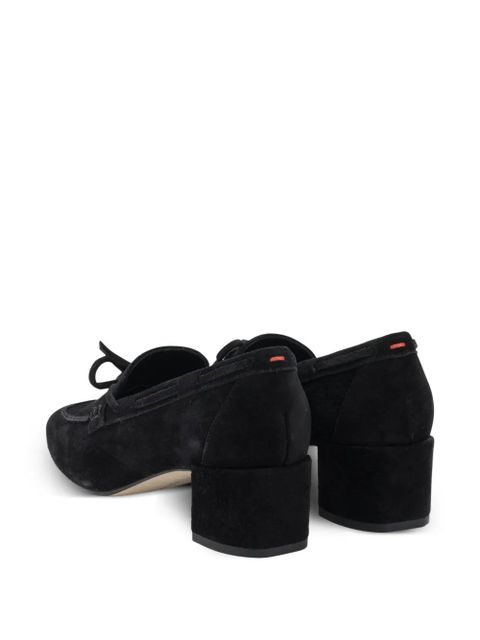Aeyde front-tie suede loafers - Black