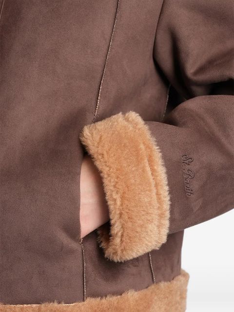 MC2 Saint Barth faux-shearling trim jacket - Brown