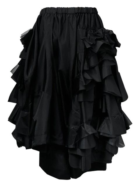 Comme Des Garçons tropical ruffled trousers - Black - zdjęcie produktu nr 1