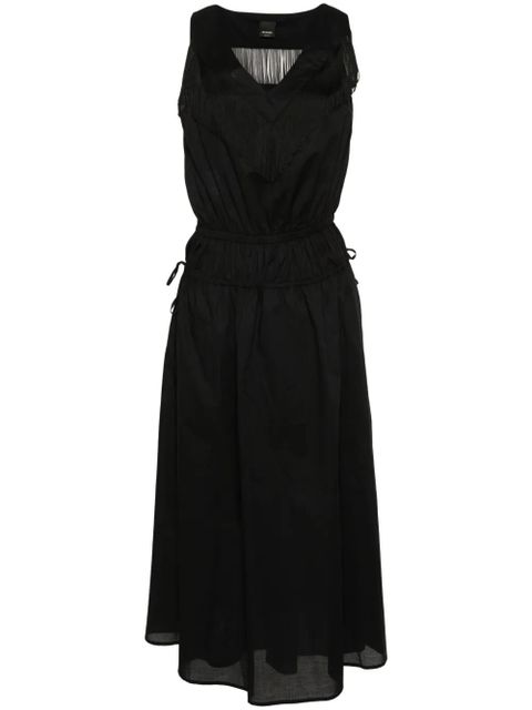 PINKO fringe-detail cotton midi dress - Black - zdjęcie produktu nr 1