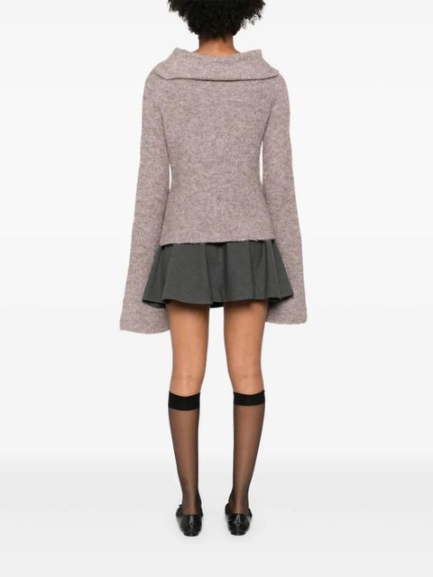 Eleh turtleneck wide-sleeve sweater - Brown