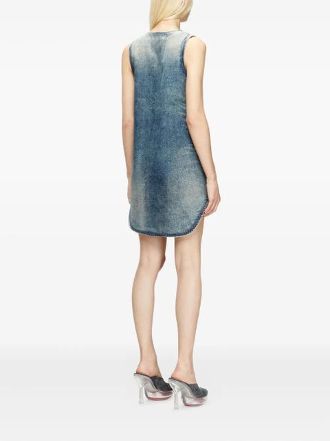 Diesel De-Laris sleeveless V-neck denim mini dress - Blue