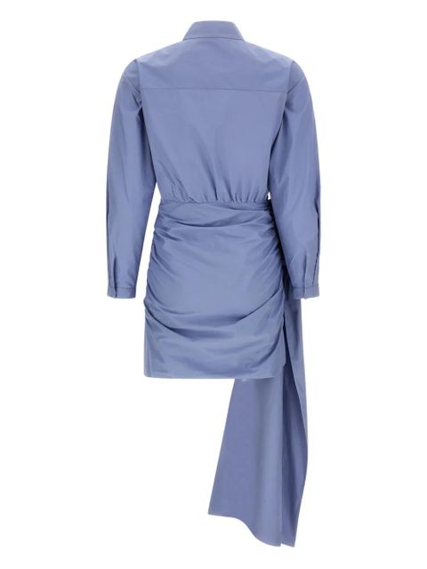 Self-Portrait tie side bow mini dress - Blue