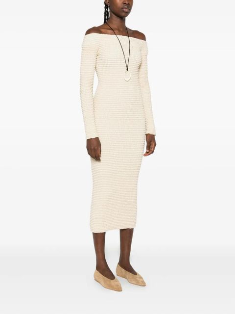 Nanushka waffle-texture maxi dress - Neutrals