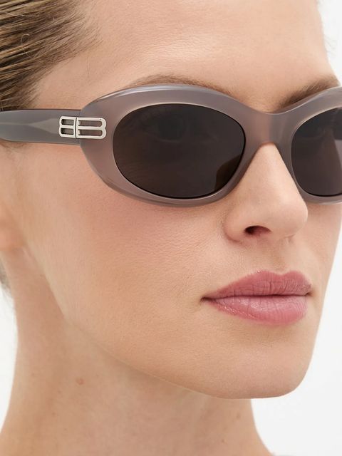 Balenciaga okulary przeciwsłoneczne damskie kolor szary BB0431S