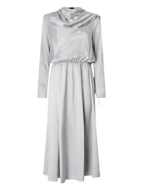 PINKO draped satin midi dress - Grey - zdjęcie produktu nr 2