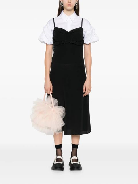 Simone Rocha ruffled midi dress - Black