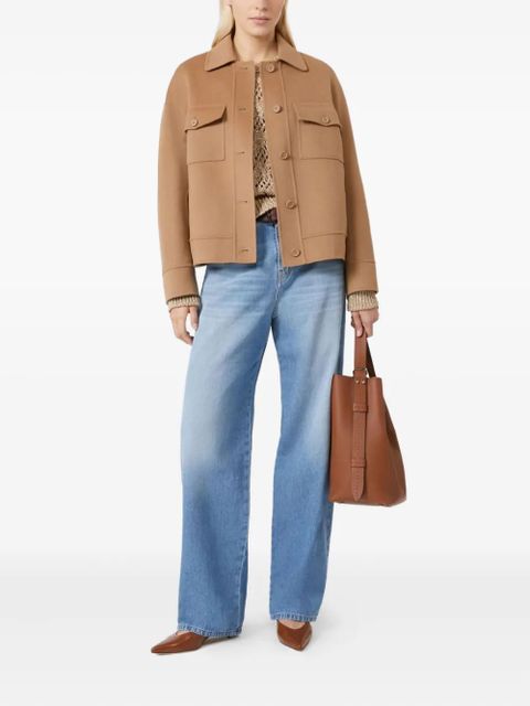 Max Mara leather-patch jeans - Blue