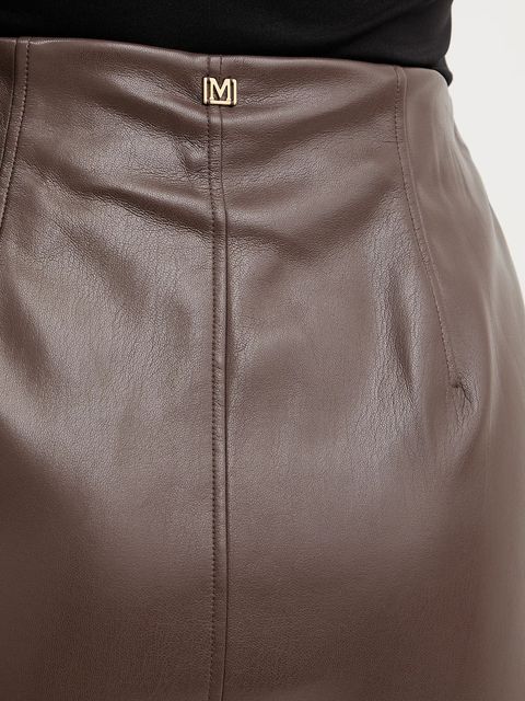 Marciano by Guess spódnica GLADYS kolor brązowy midi ołówkowa 5BGD07 7389A