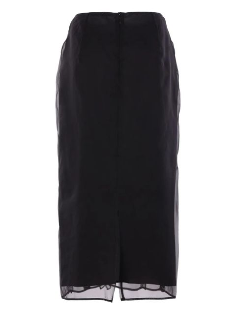 Cecilie Bahnsen ruffled midi skirt - Black