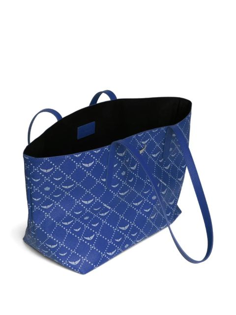 Zadig&Voltaire Z Shopper wings monogram shoulder bag - Blue