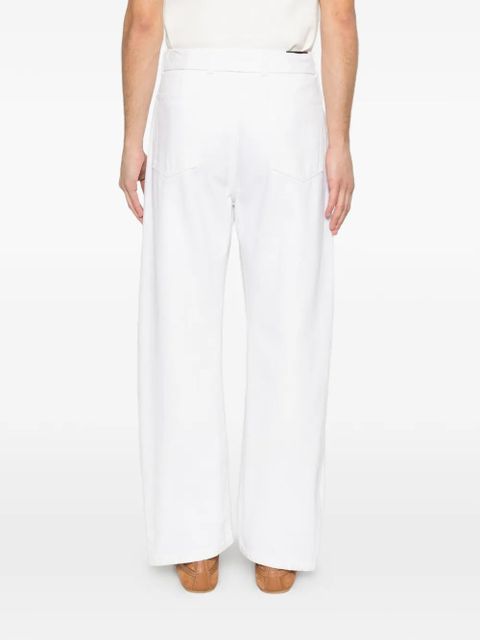 LEMAIRE belted jeans - White