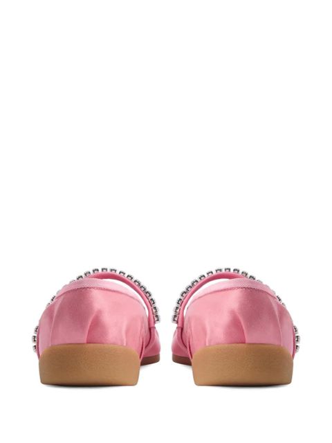 Giuseppe Zanotti rhinestone bow ballet flat - Pink