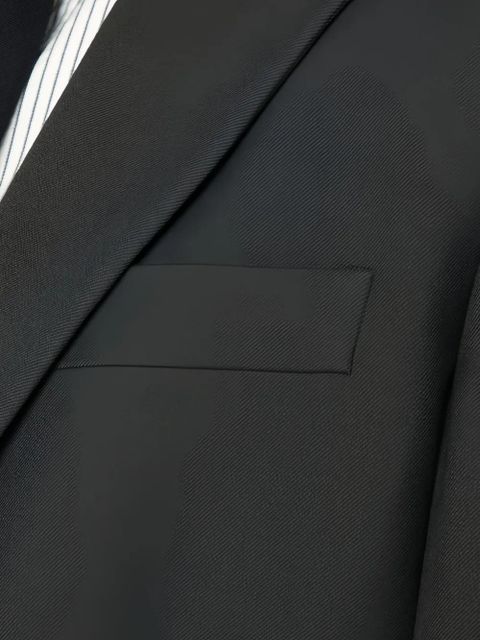 Saint Laurent single-breasted flap-pocket blazer - Green - zdjęcie produktu nr 2