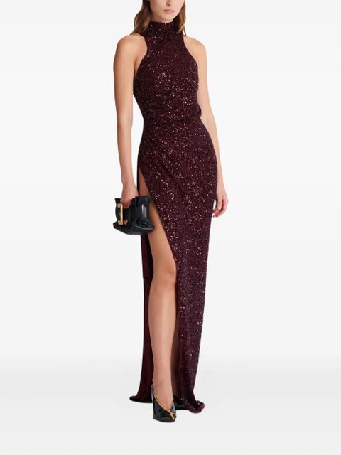 Balmain high-neck sequin dress - Red - zdjęcie produktu nr 2