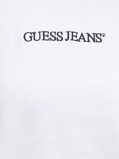 Guess Jeans bluza bawełniana damska kolor biały z aplikacją W6RQ30 K68I4