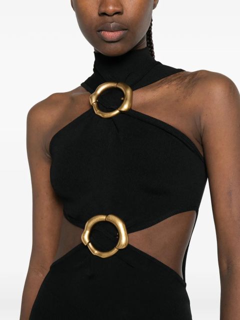 Cult Gaia ring-detail cut-out midi dress - Black