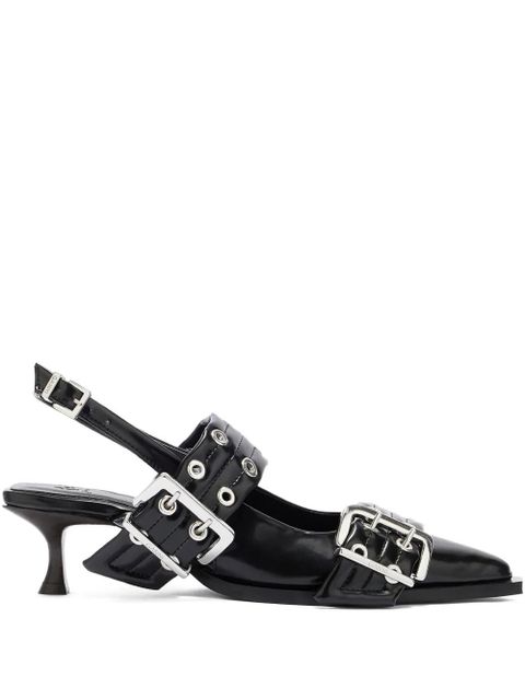 GANNI buckle eyelet pumps - Black - zdjęcie produktu nr 1
