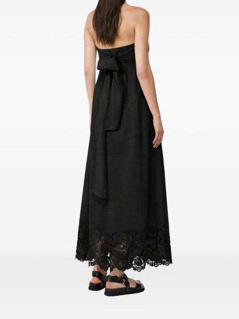 Max Mara strapless lace-detail maxi dress - Black