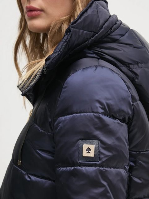 Tiffi kurtka puchowa damska kolor granatowy zimowa 210040 LADY M