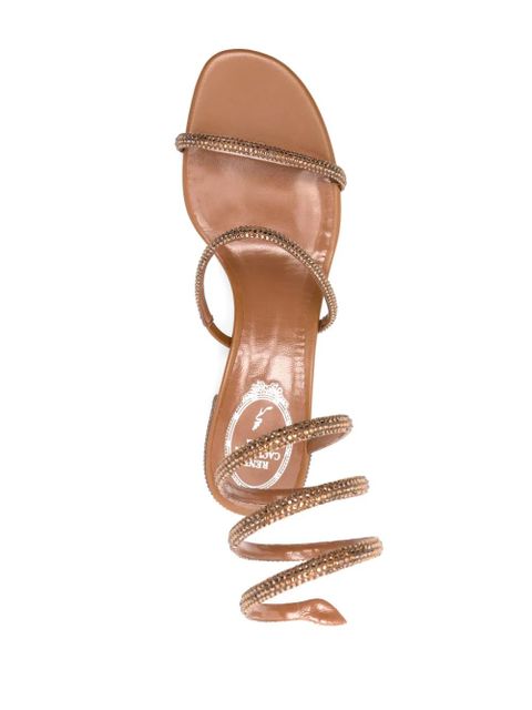 René Caovilla Juniper 40mm crystal-embellished sandals - Brown