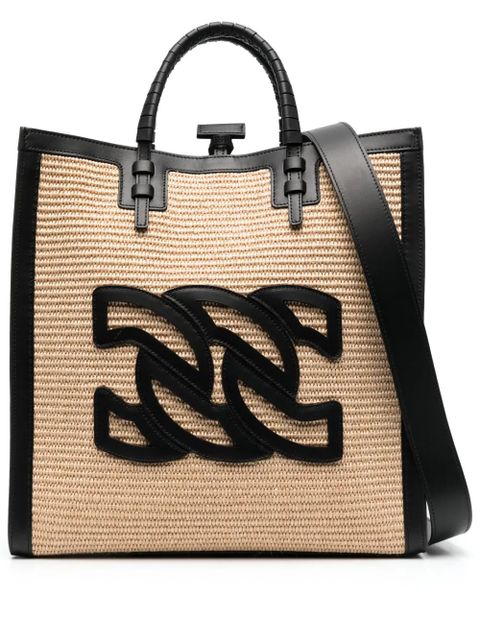 Casadei logo-detail leather tote bag - Neutrals - zdjęcie produktu nr 1