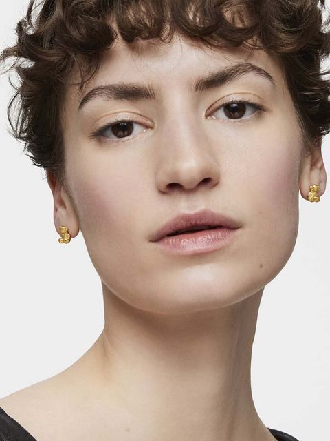 Tous kolczyki ze srebra pokrytego złotem Bold Bear - zdjęcie produktu nr 2