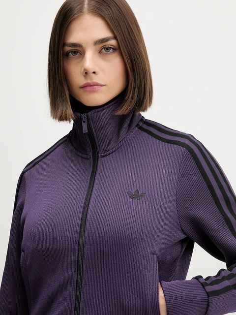 adidas Originals bluza Firebird damska kolor fioletowy z aplikacją JY2615