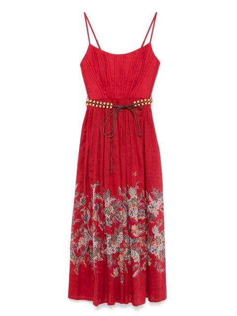 ZIMMERMANN floral-print midi dress - Red - zdjęcie produktu nr 1