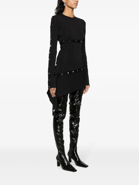 The Attico studded asymmetric convertible dress - Black - zdjęcie produktu nr 2
