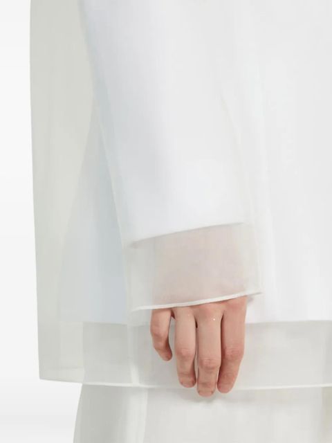 Max Mara double-layered organza jacket - White