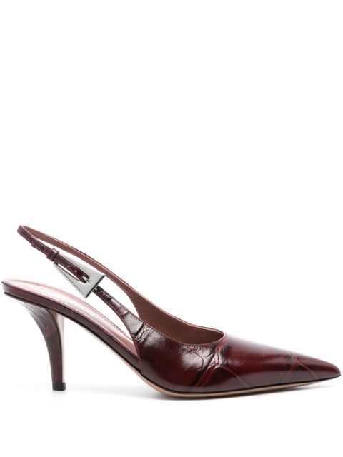 Paris Texas leather slingback pumps - Red