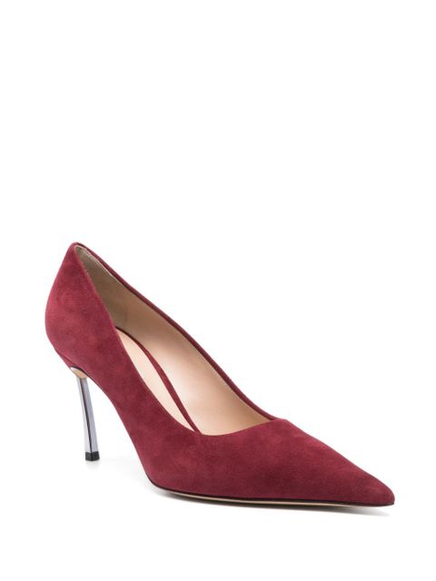 Casadei 85mm suede pumps - Red