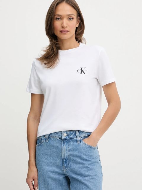 Calvin Klein Jeans t-shirt bawełniany damski kolor czarny LV047C905G - zdjęcie produktu nr 2