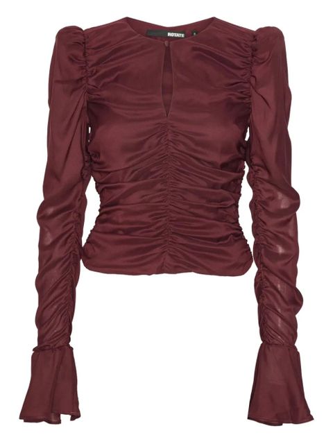 ROTATE BIRGER CHRISTENSEN ruched blouse - Red - zdjęcie produktu nr 1