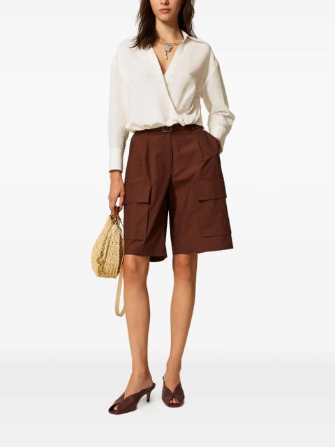 TWINSET belted cargo bermuda shorts - Brown - zdjęcie produktu nr 2