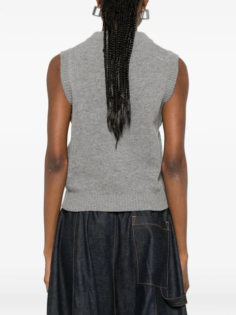 GANNI graphic vest - Grey