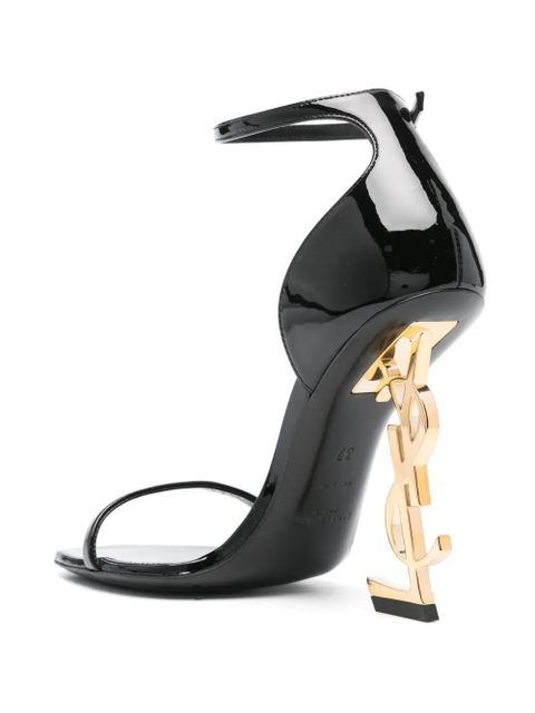 Saint Laurent Opyum 110mm patent-leather sandals - Black