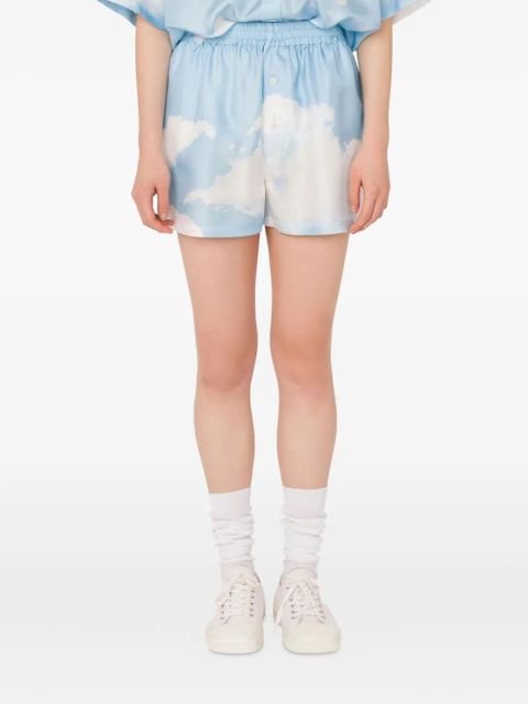 Moschino cloud-print shorts - Blue