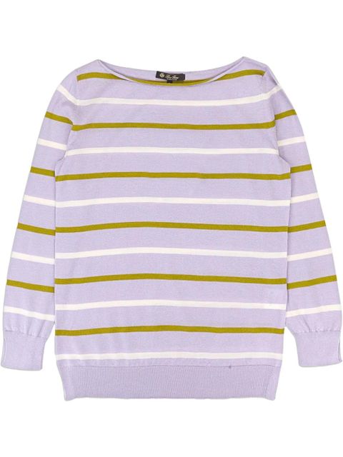 Loro Piana striped cashmere sweater - Purple - zdjęcie produktu nr 1