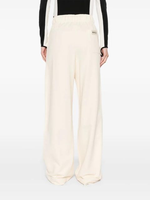 Moncler cotton wide-leg track pants - Neutrals