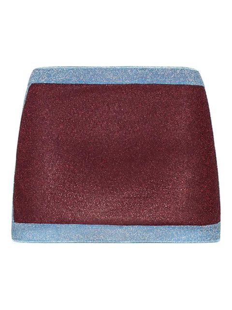 Oséree glitter paneled mini skirt - Blue - zdjęcie produktu nr 1