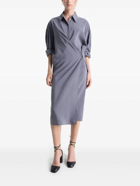 LEMAIRE wrap style dress - Grey