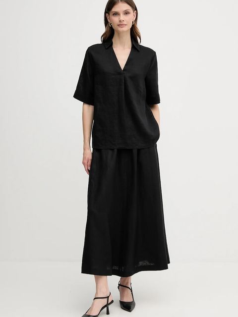 United Colors of Benetton bluzka lniana - zdjęcie produktu nr 2