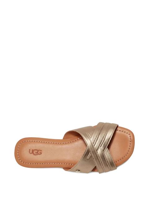 UGG Kenleigh metallic criss-cross straps sandals - Gold